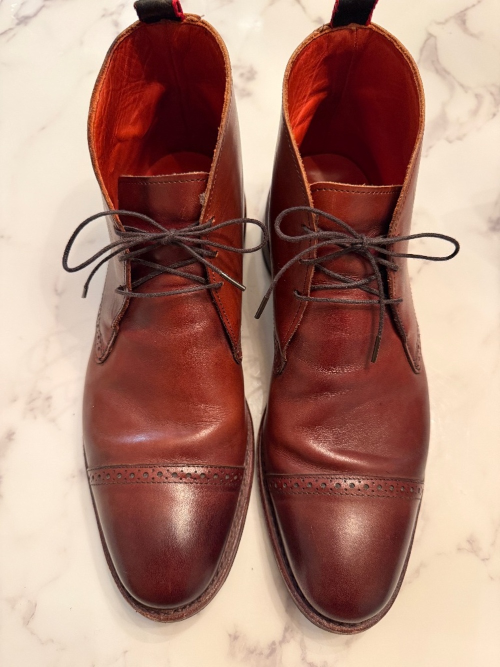 Allen Edmonds Bleeker Street Cap-toe Boot, Size 9D